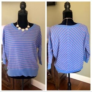 3/4 sleeve Juicy couture pull over tangerine & blu